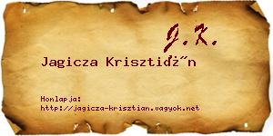 Jagicza Krisztián névjegykártya